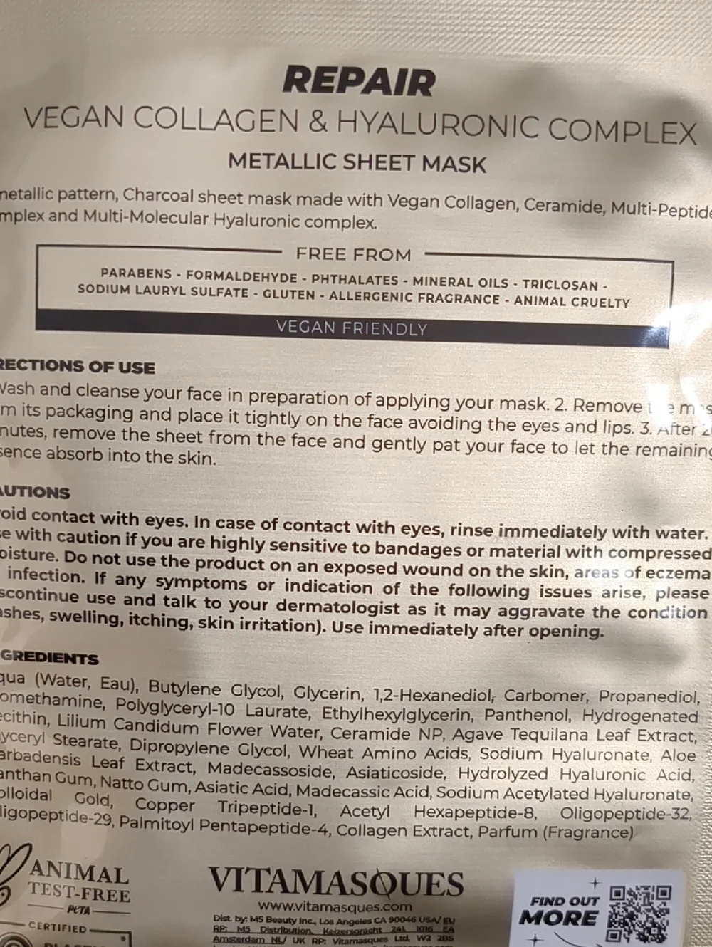 Metallic Sheet Mask